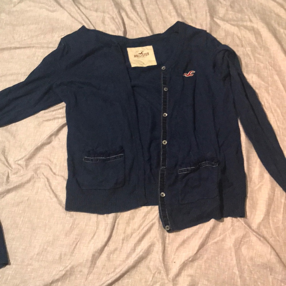 Hollister light cardigan navy